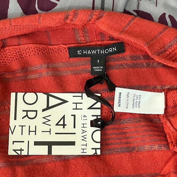 41 Hawthorn (S) Etelan Variegated Pointelle Stitch Open Cardigan - Stitch Fix - Picture 5 of 10